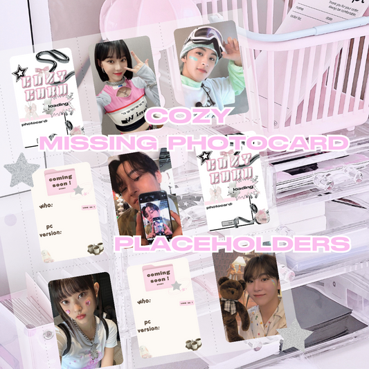 NEW ! MISSING PHOTOCARD PLACEHOLDERS