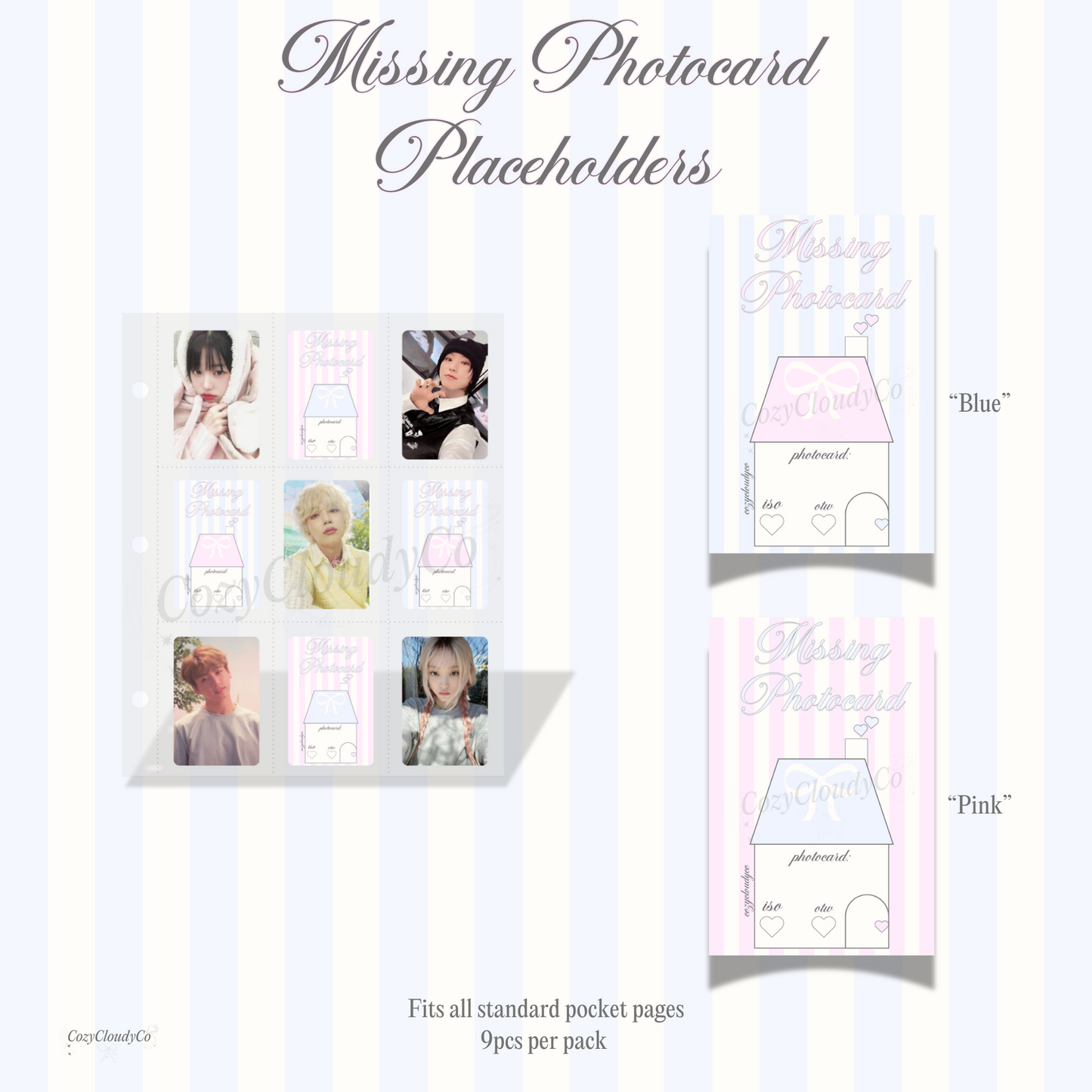 "Cozy Dream" Kpop Photocard Place Holder