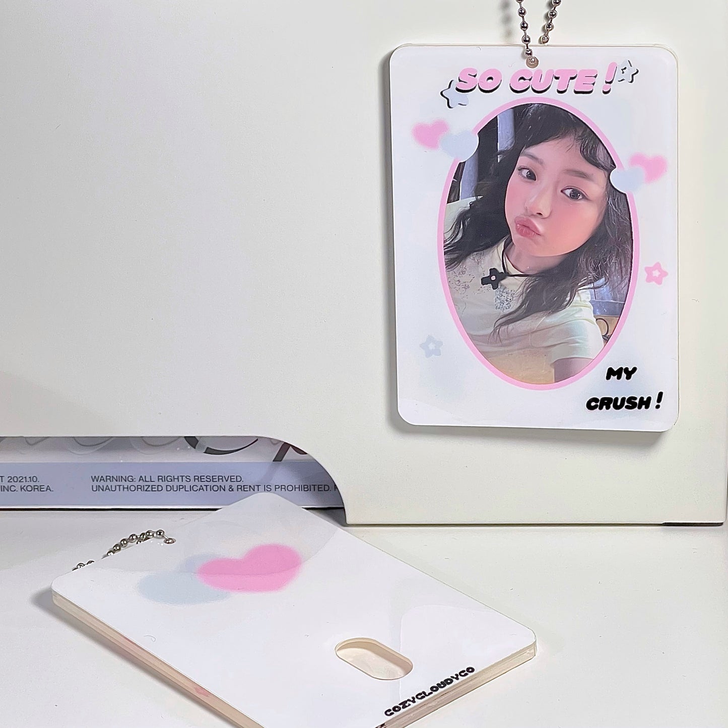 "So Cute!" Acrylic Photocard Holder Keychain