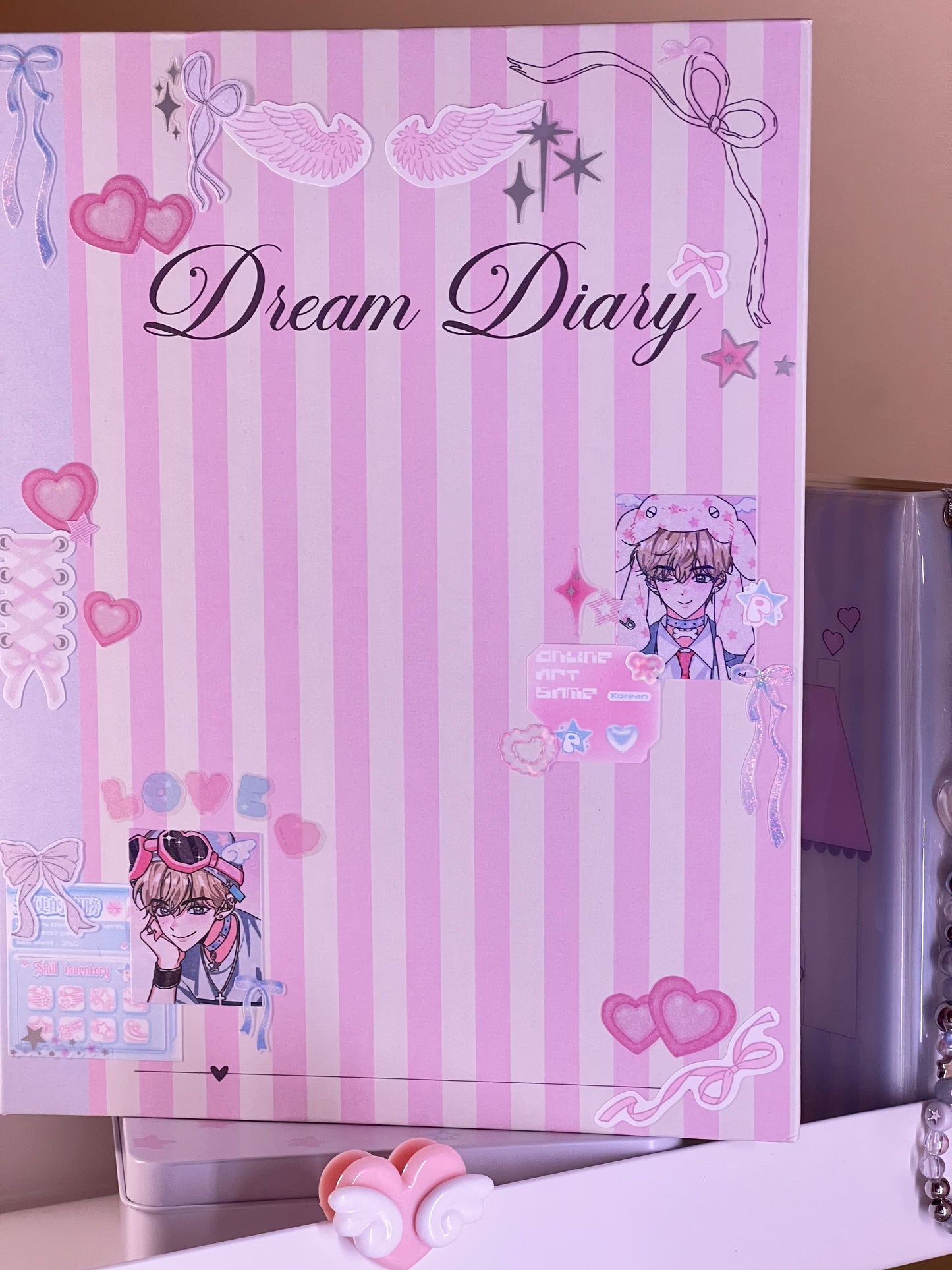 "love.zip" Decorated A5 Dream Diary Binder
