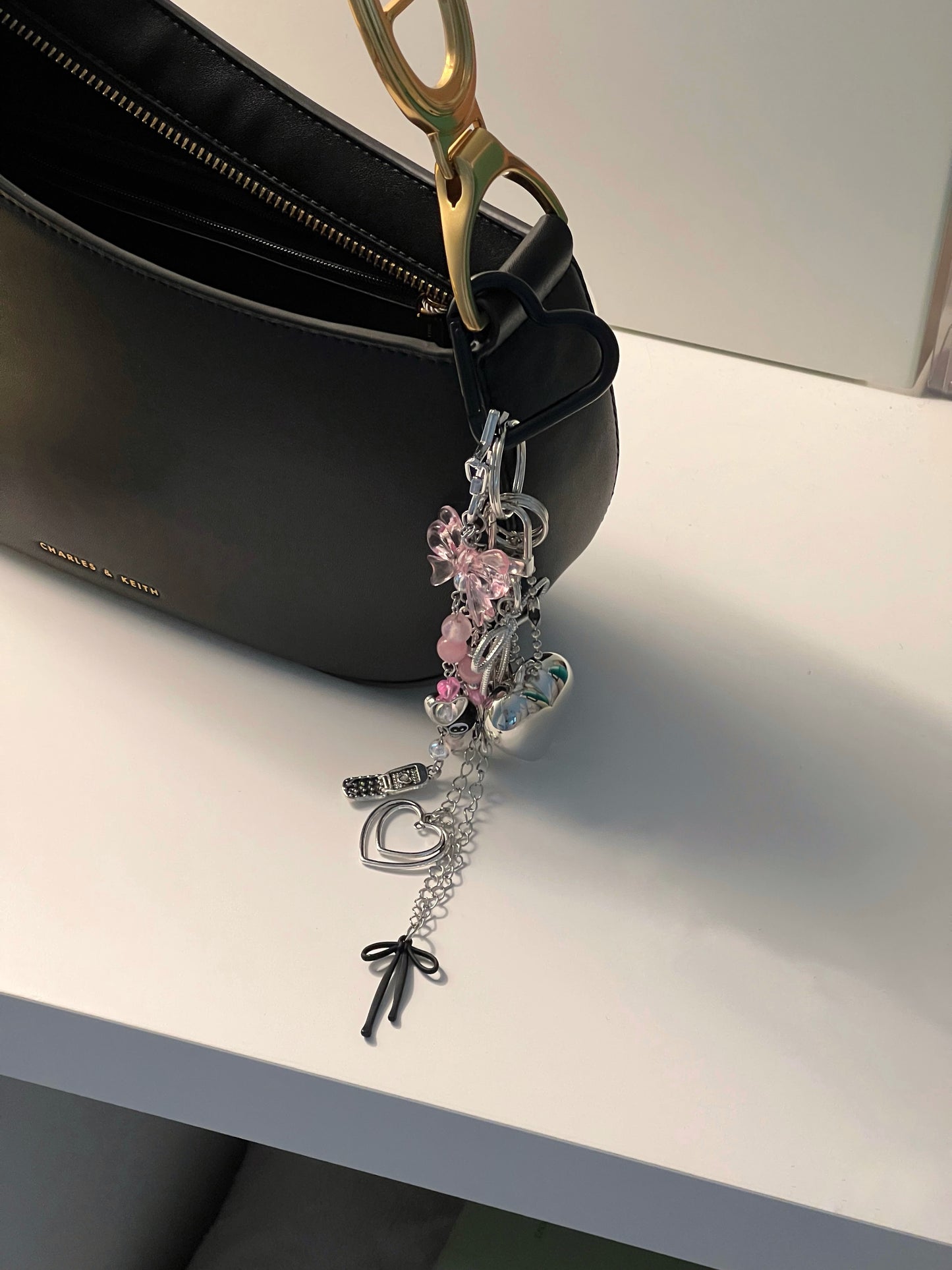 The "Pink Chrome" Bag Charm