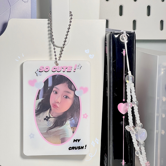 "So Cute!" Acrylic Photocard Holder Keychain