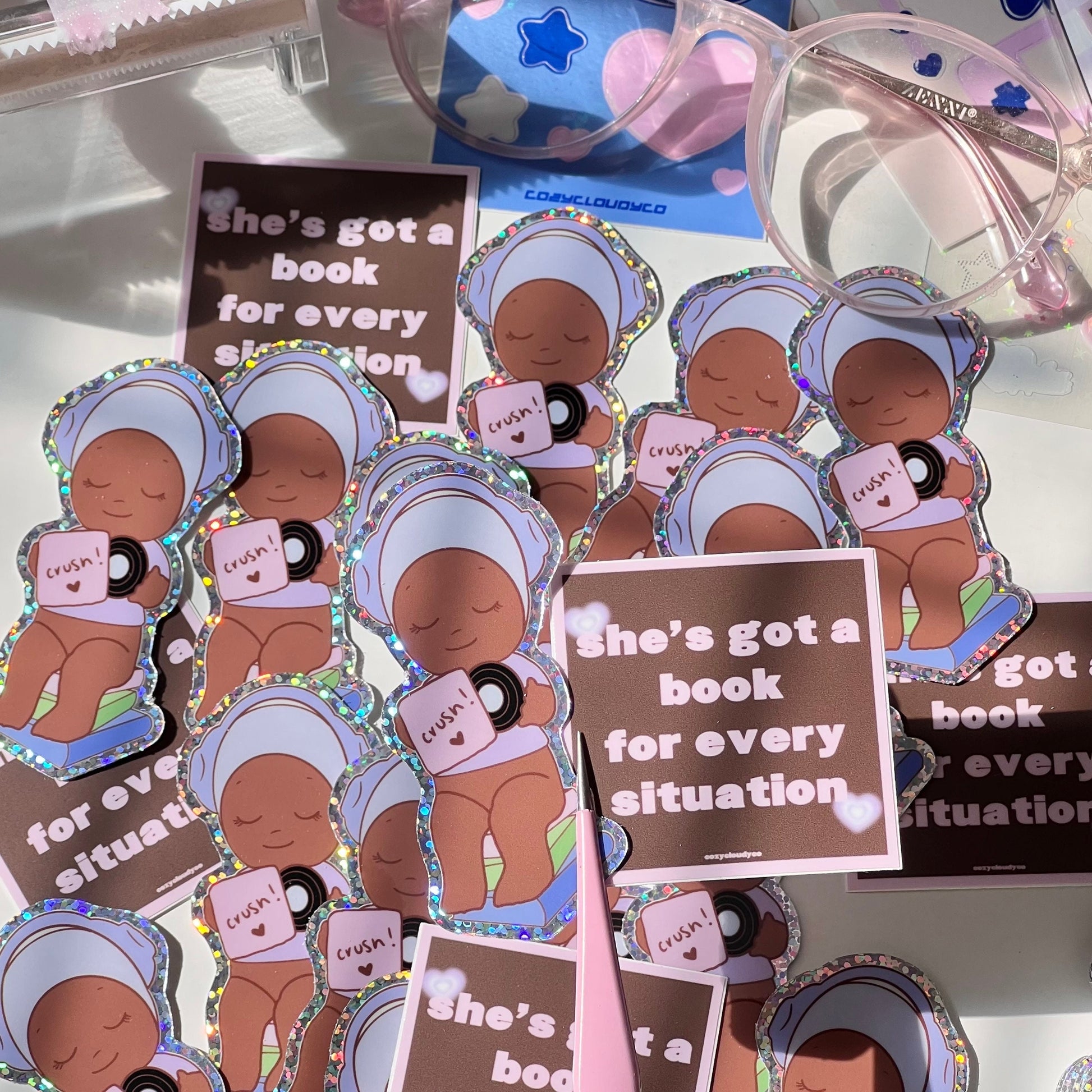 Sonny Angel Book Sticker Set - Kindle Sticker, Sonny Angel, Angel Sticker, Holographic Sticker, Harry Styles Sticker