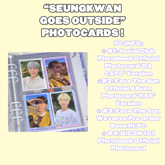 'SEUNGKWAN GOES OUTSIDE' OFFICIAL PHOTOCARDS