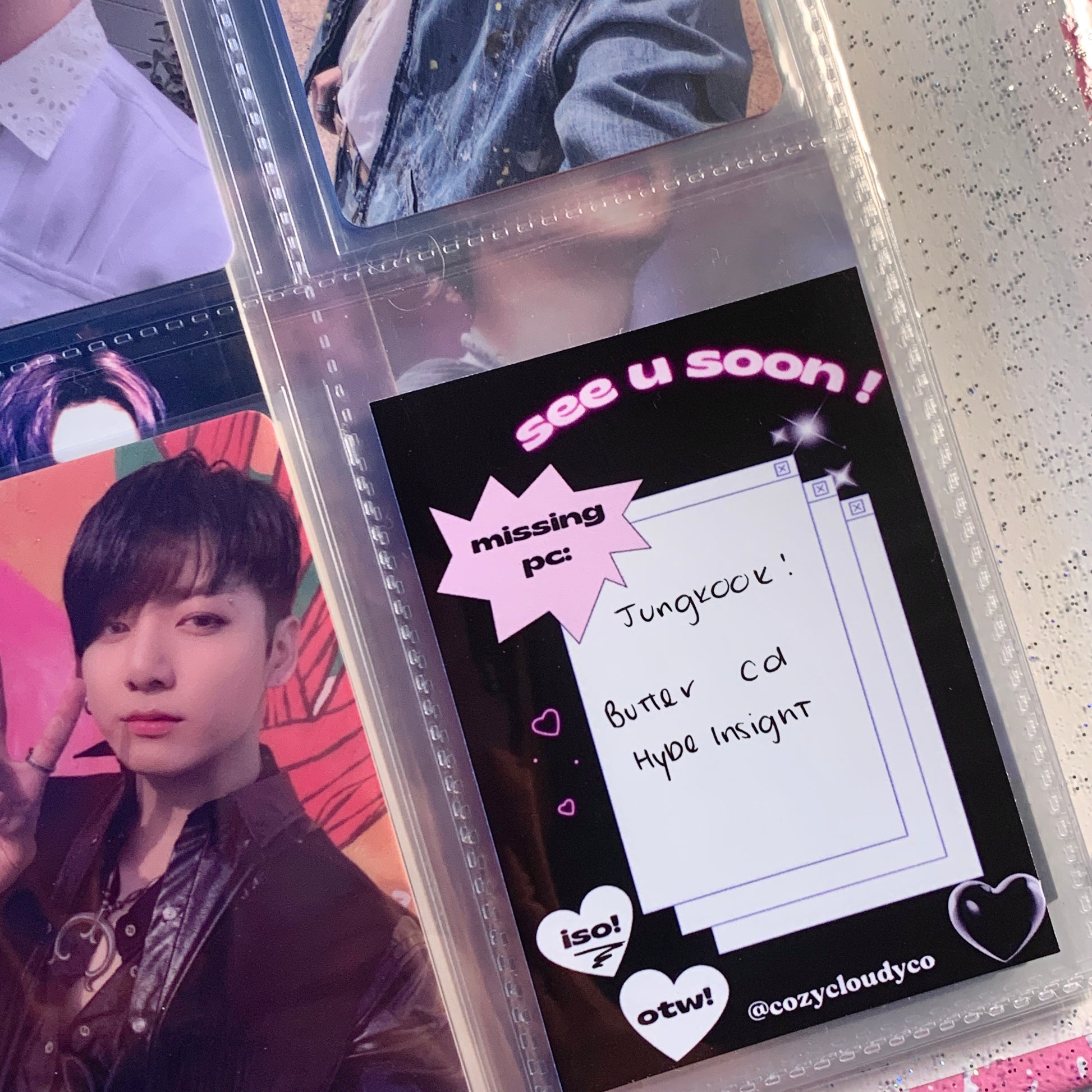 Aesthetic Kpop Photocard Place Holder for Binder, Printable